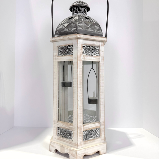Tall White Lantern